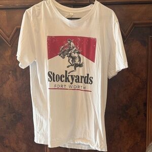 Stockyards Fort Worth White Graphic Tee